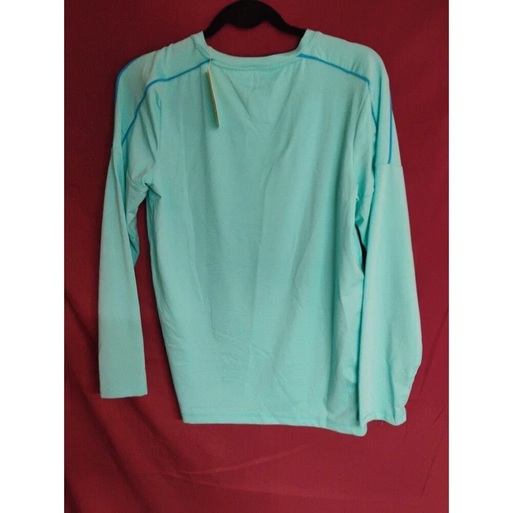 All in Motion XL (16) Long Sleeve Soft Stretch Light Blue Tee